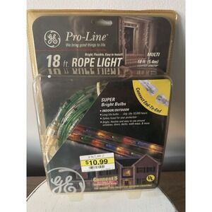 GE Pro-Line 18ft Multicolor  Rope Lights Outdoor Indoor Christmas Decor
